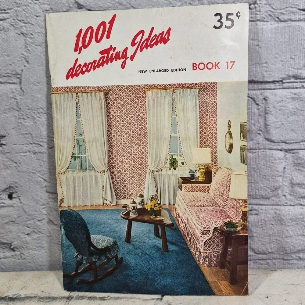 1960 Vintage - 1,001 Decorating Ideas Book 17 Conso Drapery Trimming USA MCM